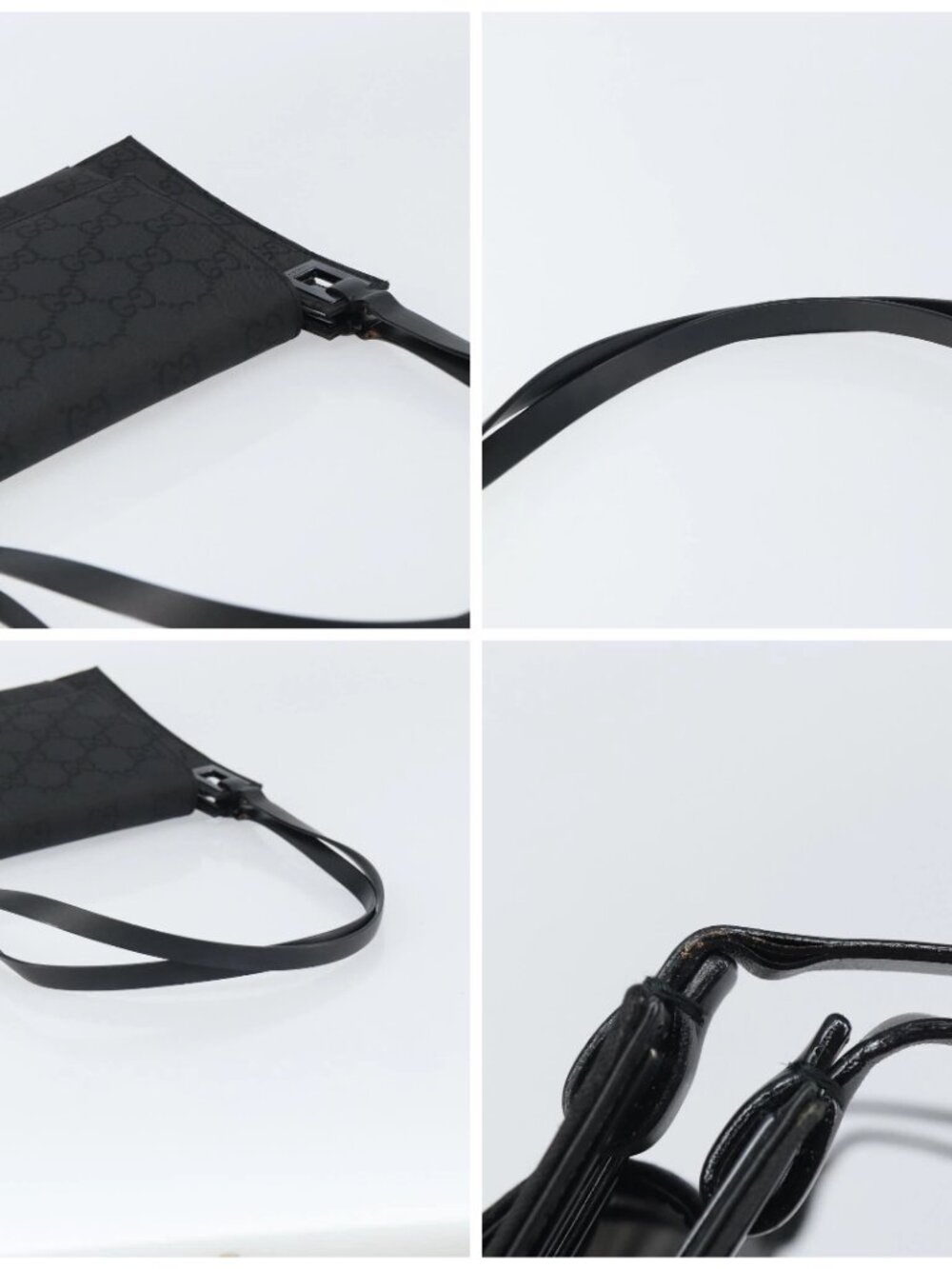 GUCCI GG Canvas Shoulder Bag Nylon Black Silver 001 3068 Auth ep12737 - Picture 16 of 16
